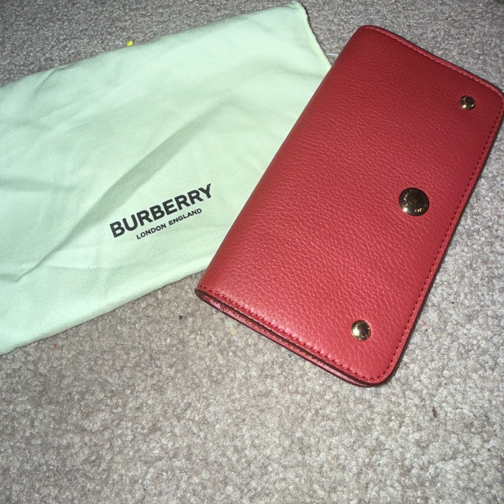 Burberry Red Leather Wallet
